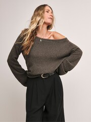 Anthology By JD Williams Brown Off The Shoulder Tunic - Image 3 of 4