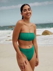 self. Green Rib Seamfree Bandeau Bikini Top - Image 3 of 9