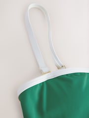 Green Contrast Bind - Hoog uitgesneden Braziliaans bandeaubadpak met buikcorrectie - Image 7 of 7