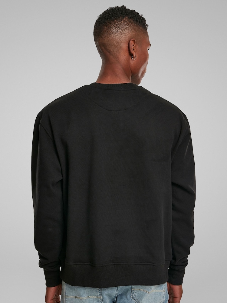 All + Every Black No Ghost Christmas Knit Mens Sweatshirt - Image 2 of 4