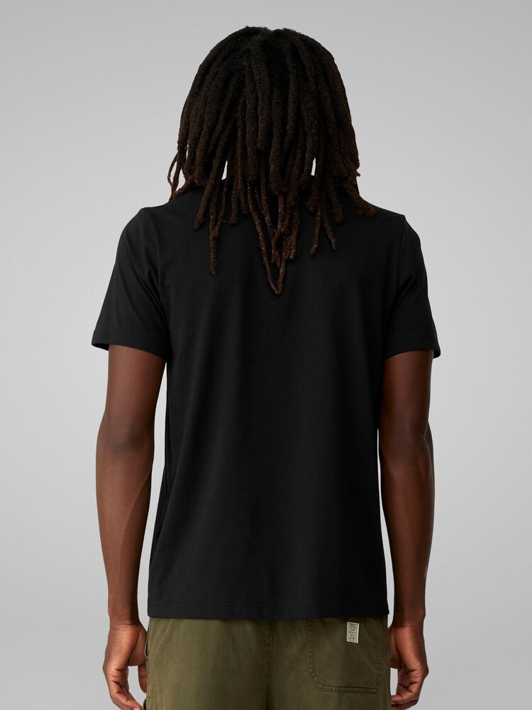 All + Every Black Bass Christmas Tree Triangles Mens 100% Cotton T-Shirt - Image 2 of 4