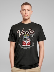 All + Every Black Volkswagen Vanta Claus Christmas Camper Mens 100% Cotton T-Shirt - Image 2 of 4