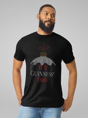 All + Every Black Guinness Christmas Bauble Its Guinness Time Mens 100% Cotton T-Shirt - Image 2 of 4