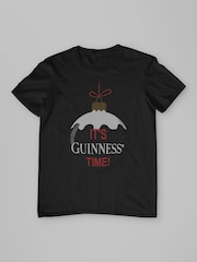 All + Every Black Guinness Christmas Bauble Its Guinness Time Mens 100% Cotton T-Shirt - Image 3 of 4