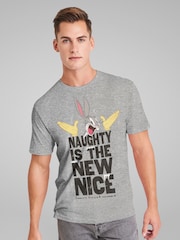 All + Every Grey Looney Tunes Christmas Bugs Bunny New Nice Mens T-Shirt - Image 1 of 4