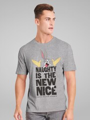 All + Every Grey Looney Tunes Christmas Bugs Bunny New Nice Mens T-Shirt - Image 2 of 4
