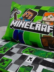 Character World Green Minecraft Block Reversible Polycotton Duvet Cover Set - Image 3 of 5