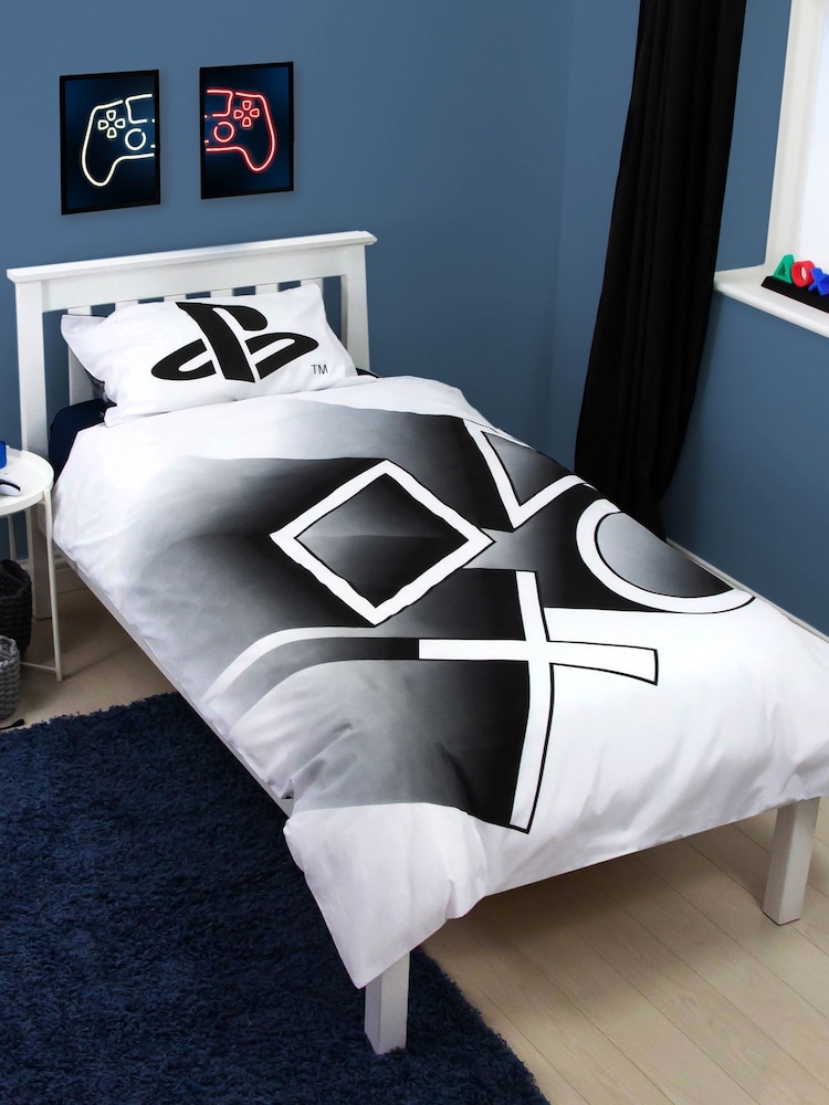 Character World Grey Playstation Reversible Polycotton Duvet Cover Set - Image 1 of 5