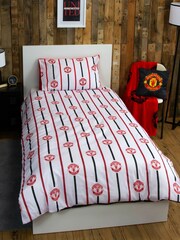 Character World Red Manchester United FC Reversible Polycotton Football Duvet Set - Image 2 of 5