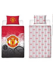Character World Red Manchester United FC Reversible Polycotton Football Duvet Set - Image 5 of 5