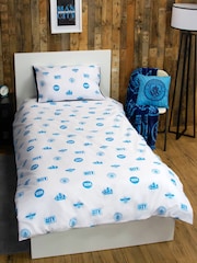 Character World Blue Manchester City FC Reversible Polycotton Duvet Cover Set - Image 2 of 5