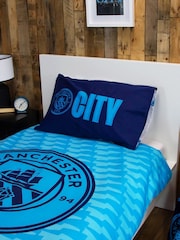Character World Blue Manchester City FC Reversible Polycotton Duvet Cover Set - Image 3 of 5