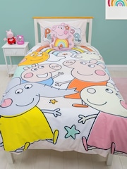 Character World Pink Peppa Pig Reversible Polycotton Duvet Cover Set - Image 1 of 5