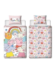 Character World Pink Peppa Pig Reversible Polycotton Duvet Cover Set - Image 5 of 5