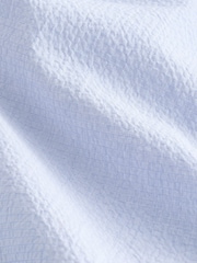 Blue Regular Fit Short Sleeve Seersucker Shirt - Image 8 of 8