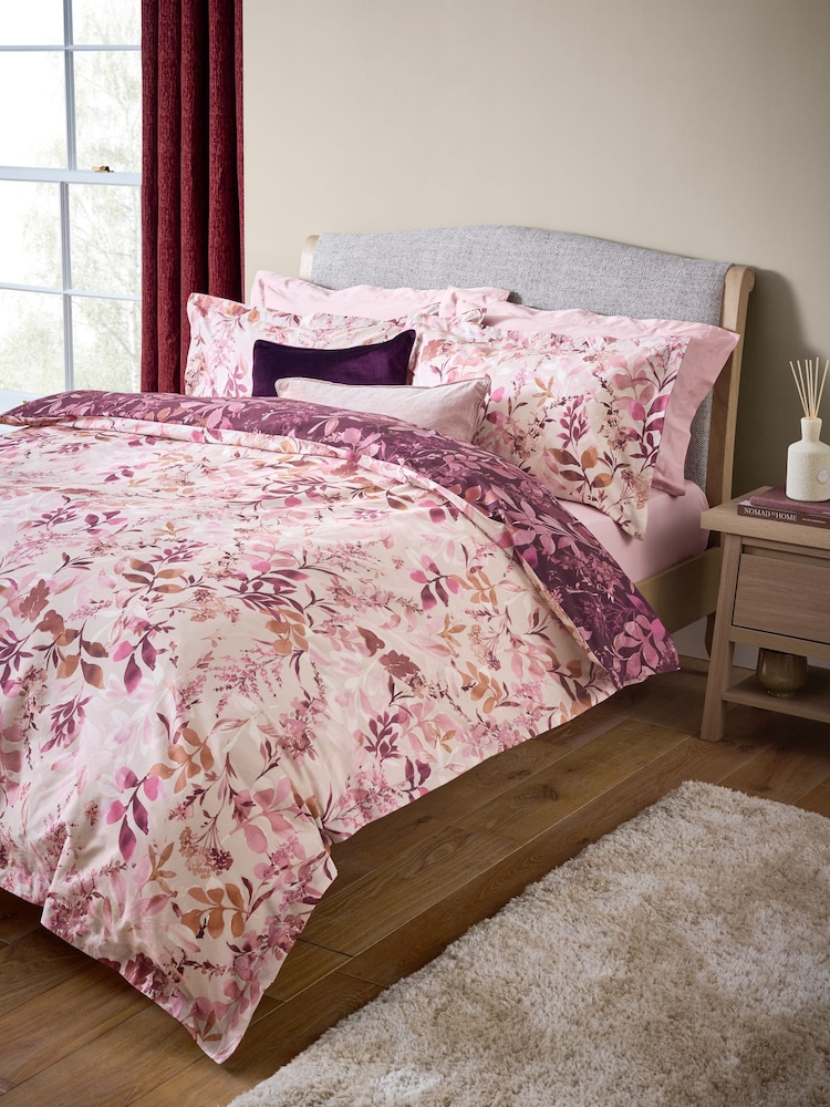 144tc 100% Cotton Reversible Duvet Cover and Pillowcase Set - Image 1 of 6