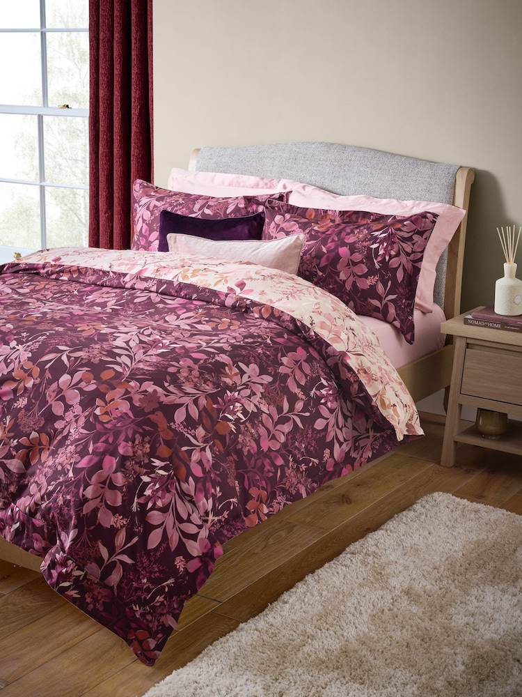 144tc 100% Cotton Reversible Duvet Cover and Pillowcase Set - Image 2 of 6