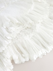 White Strappy Scalloped Sequin Mini Dress - Image 8 of 8