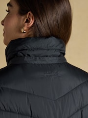 Marinha - Joules Pembury Showerproof Longline Padded Coat with Hood - Imagem 11 de 12