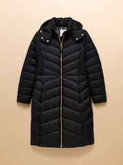 Marinha - Joules Pembury Showerproof Longline Padded Coat with Hood - Imagem 12 de 12