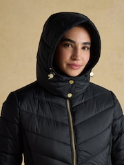 Marinha - Joules Pembury Showerproof Longline Padded Coat with Hood - Imagem 5 de 12