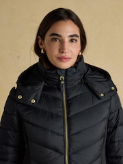 Marinha - Joules Pembury Showerproof Longline Padded Coat with Hood - Imagem 6 de 12