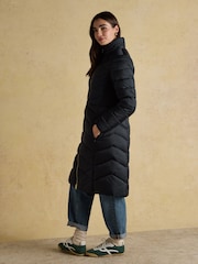 Marinha - Joules Pembury Showerproof Longline Padded Coat with Hood - Imagem 7 de 12