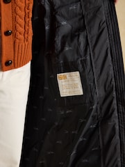Preto - Joules Pembury Showerproof Longline Padded Coat with Hood - Imagem 9 de 10