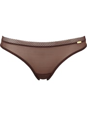 Gossard Glossies Brown Briefs - Image 3 of 4