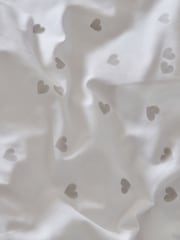 Grey Heart Reversible Duvet Cover and Pillowcase Set - Image 5 of 6