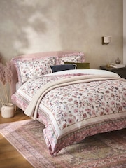 Floral Print Border Duvet Cover and Pillowcase Set - Imagen 1 de 4