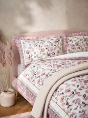 Floral Print Border Duvet Cover and Pillowcase Set - Imagen 2 de 4