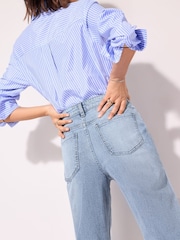 Friends Like These Bright Blue Mom Jeans - Image 4 of 5