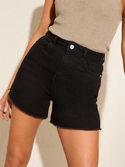 Friends Like These Black Millie Mackintosh Mom Shorts - Image 3 of 4