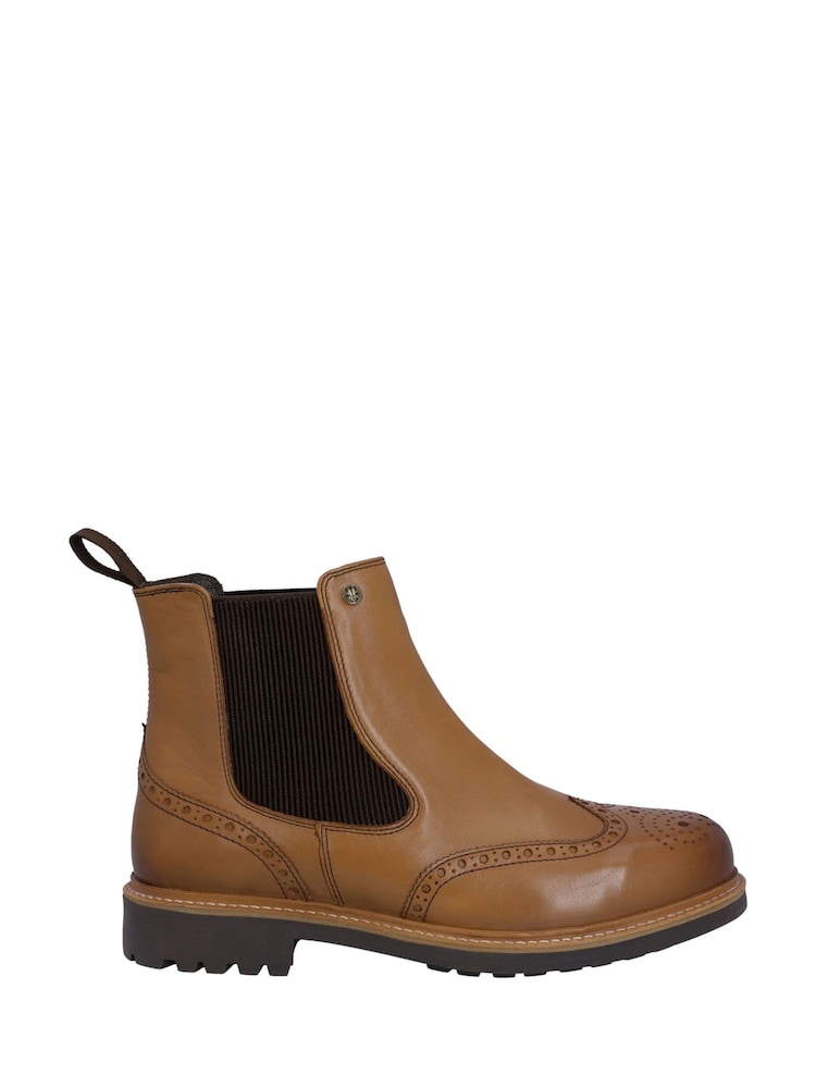 Hunter Cawdor Brogues Dealer Leather Chelsea Boots - Image 1 of 5