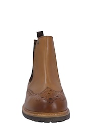 Hunter Cawdor Brogues Dealer Leather Chelsea Boots - Image 3 of 5