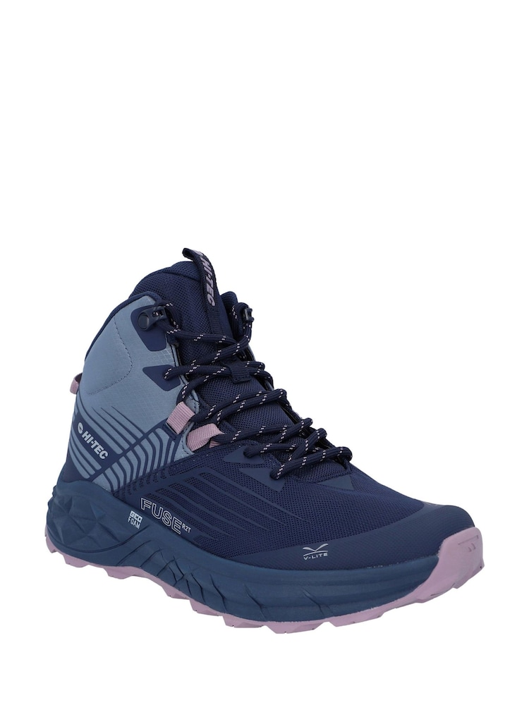 Hi-Tec Blue Fuse Trail Mid Boots - Image 2 of 5 Hi-Tec Blue Fuse Trail Mid Boots - Image 2 of 5