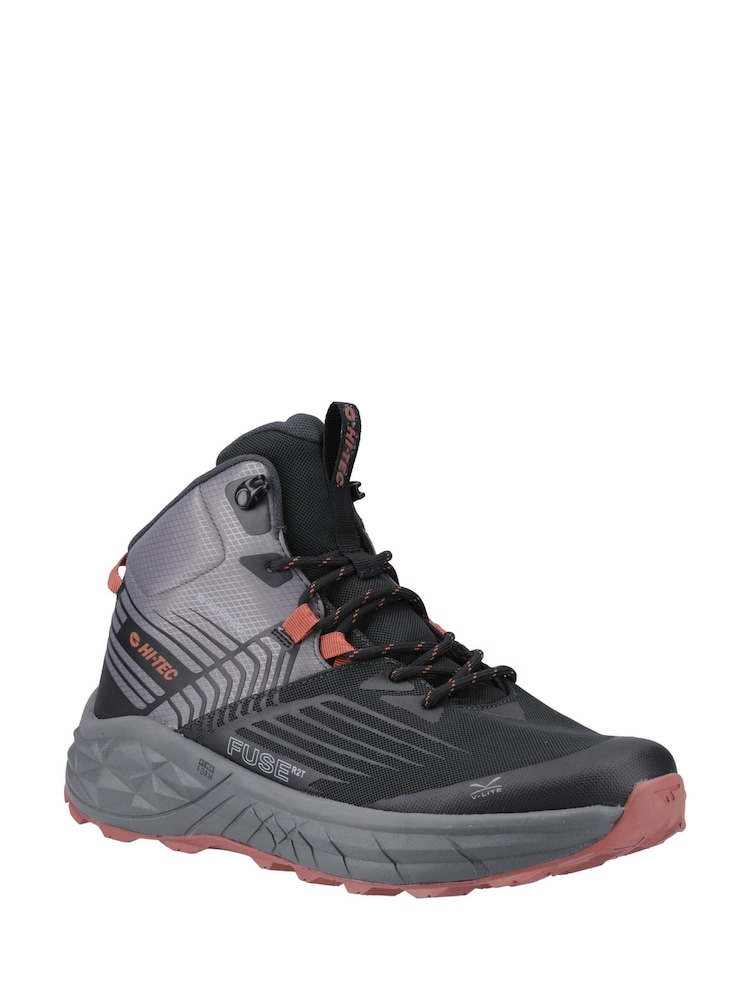 Hi-Tec Grey Fuse Trail Mid Hiking Boots - Image 2 of 4 Hi-Tec Grey Fuse Trail Mid Hiking Boots - Image 2 of 4