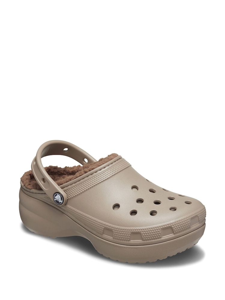 Crocs Cream Light Furever Crush Clogs - Image 1 of 5