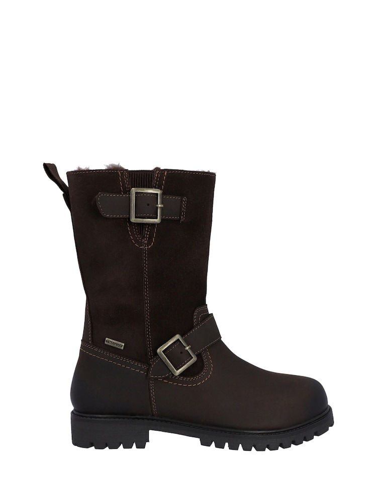 Hunter Waterproof Ness Mid Calf Lined Biker Boots - Image 1 of 5