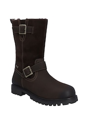 Hunter Waterproof Ness Mid Calf Lined Biker Boots - Image 2 of 5