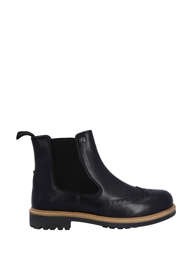 Hunter Cawdor Brogues Dealer Leather Chelsea Boots - Image 1 of 5
