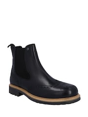 Hunter Cawdor Brogues Dealer Leather Chelsea Boots - Image 2 of 5