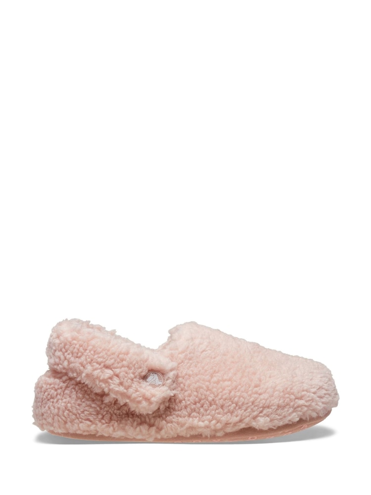 Crocs Pink Kids Cozzzy Slippers - Image 1 of 5