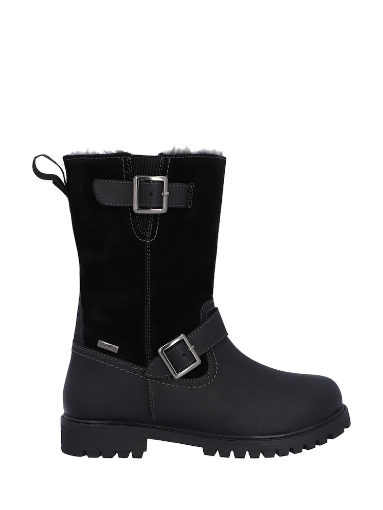 Hunter Waterproof Ness Mid Calf Lined Biker Boots - Image 1 of 5