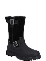 Hunter Waterproof Ness Mid Calf Lined Biker Boots - Image 2 of 5