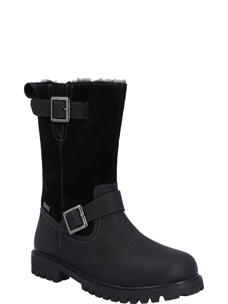 Hunter Waterproof Ness Mid Calf Lined Biker Boots - Image 2 of 5