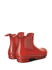Hunter Womens Red Original Chelsea Gloss Boots - Image 3 of 3