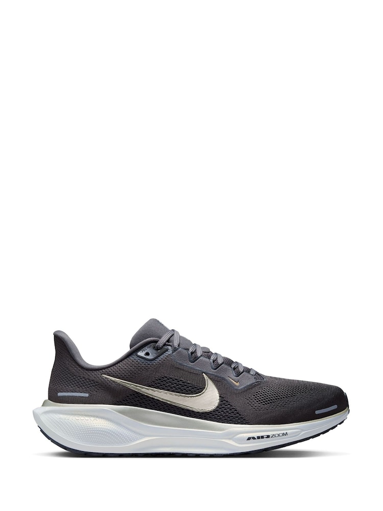 Nike Black/Gold Pegasus 41 Road Running Trainers - Image 1 of 12