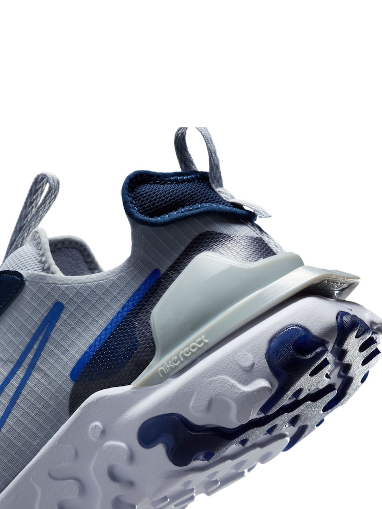 Nike Grey/White React Vision Trainers - Image 8 of 8